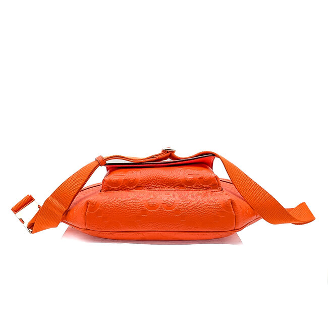 Waist Pouch Gucci Jumbo GG Orange Leather 125125027