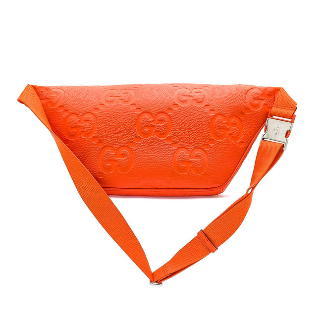 Waist Pouch Gucci Jumbo GG Orange Leather 125125027