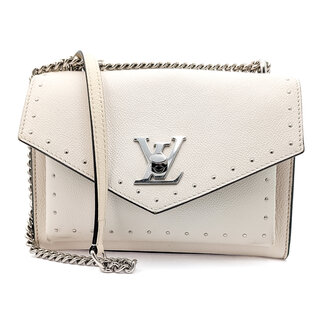 Handbag Louis Vuitton Mylockme BB White Leather 125125023