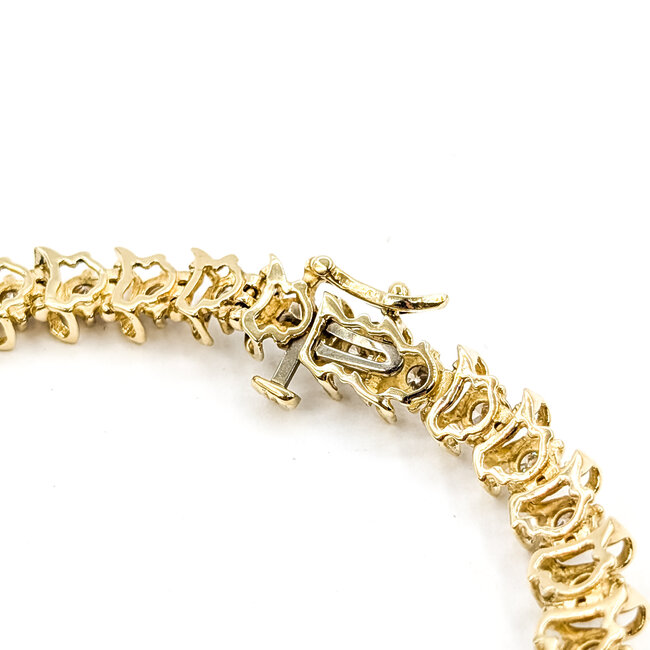 Bracelet Tennis 5ctw Round Diamonds 14ky 5.5mm 7" 14g 225120018