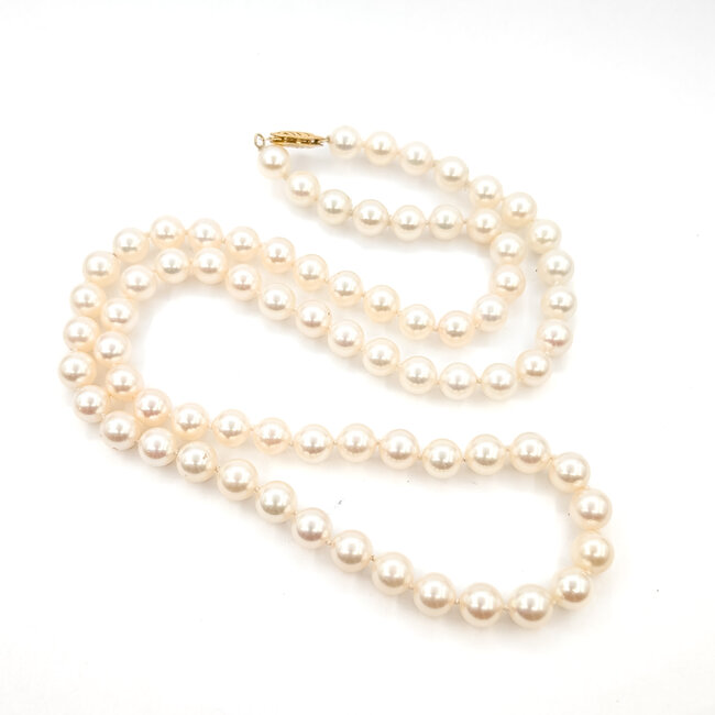 Necklace Strand 7.2-7.5mm White Akoya Pearl 14ky 7.5mm 24" 40.21 225120017
