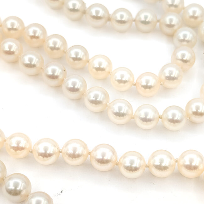 Necklace Strand 7.2-7.5mm White Akoya Pearl 14ky 7.5mm 24" 40.21 225120017