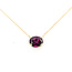 Necklace 2.54ct Garnet 14ky 18" 9.5x7.5mm 125100078