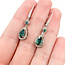Earrings Drop Halo 0.32ctw Round Diamonds 1.4ctw Emerald 14kw 33.4mm x 8.5mm 2.9g 225110047