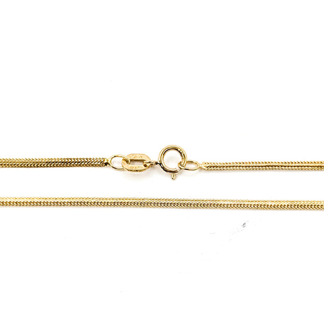 Necklace Cross Over 0.16ctw Round Diamonds 1ctw Ruby 14ky 30mm x 42.8mm 17" 7.9g 225110050