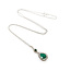 Pendant Drop 0.18ctw Round Diamonds 1.16 Emerald 14kw 27.8mm x 10.25mm 18" 2.7g 225110043