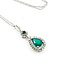Pendant Drop 0.18ctw Round Diamonds 1.16 Emerald 14kw 27.8mm x 10.25mm 18" 2.7g 225110043
