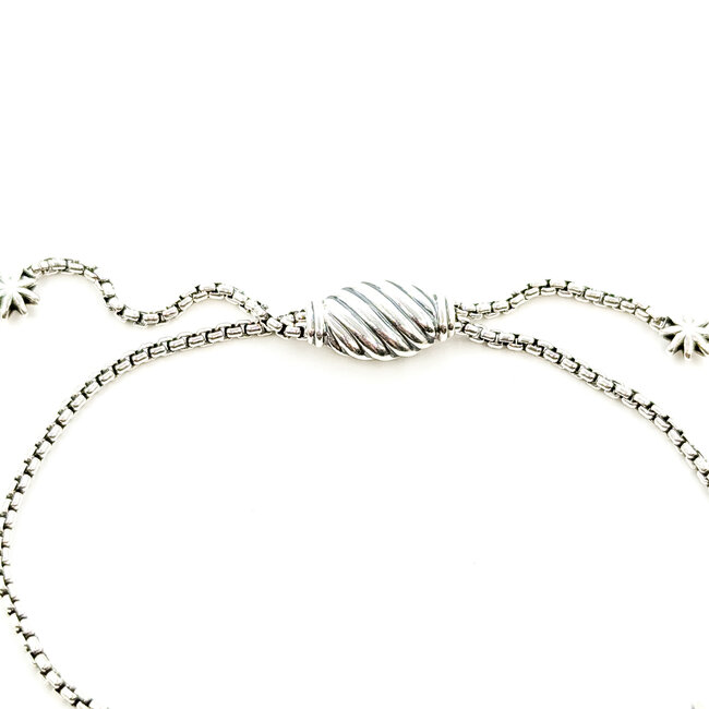 Bracelet David Yurman Starburst .18ctw Round Diamonds 925 12.5mm 6-7.25" 8.62g 125110147