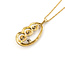 Pendant Swirl .28ctw Round Diamonds 14ky 1.5mm 20" 4.78g 225100108