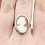 Ring Cameo 17.5x13mm Shell 14ky Sz6.5 4.09g 225100054