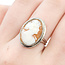 Ring Cameo 17.5x13mm Shell 14ky Sz6.5 4.09g 225100054