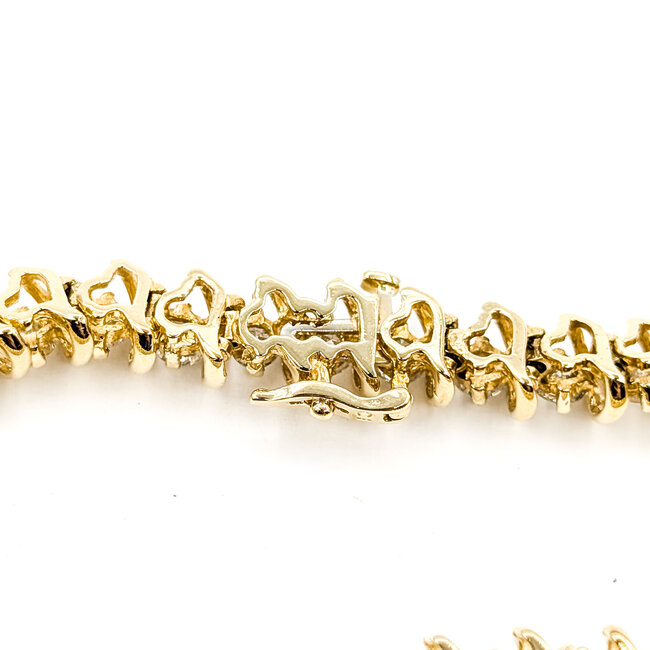 Bracelet Tennis 6.90ctw Round Diamonds 14ky 7mm 7.5" 21.04g 225120010