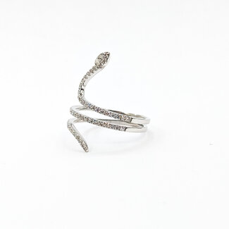 Ring Snake Coil .50ctw Round Diamonds 14kw 25mm Sz7 3.76g 225120009