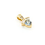 Pendant 0.22ctw Round Diamonds 1ct Aquamarine 14ky 21.5mm x 12.4mm 3.4g 225110041