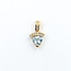 Pendant 0.22ctw Round Diamonds 1ct Aquamarine 14ky 21.5mm x 12.4mm 3.4g 225110041