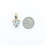 Pendant 0.22ctw Round Diamonds 1ct Aquamarine 14ky 21.5mm x 12.4mm 3.4g 225110041