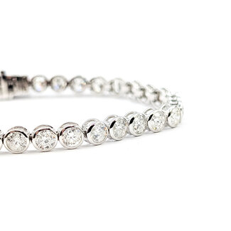 Bracelet Tennis 8.57ctw Round Diamonds 14kw 4.7mm 7.25" 10.5g 225110125