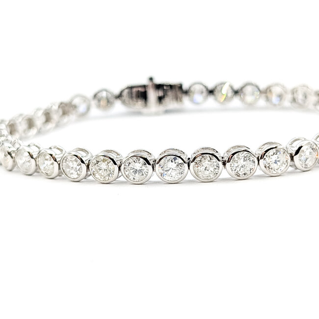 Bracelet Tennis 8.57ctw Round Diamonds 14kw 4.7mm 7.25" 10.5g 225110125