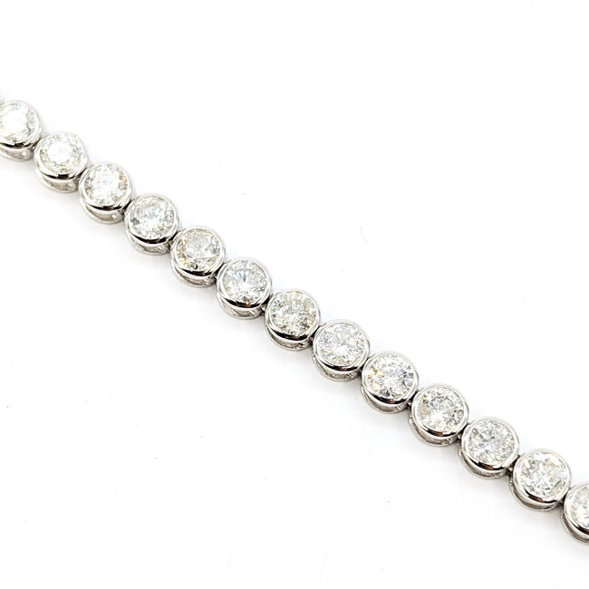 Bracelet Tennis 8.57ctw Round Diamonds 14kw 4.7mm 7.25" 10.5g 225110125