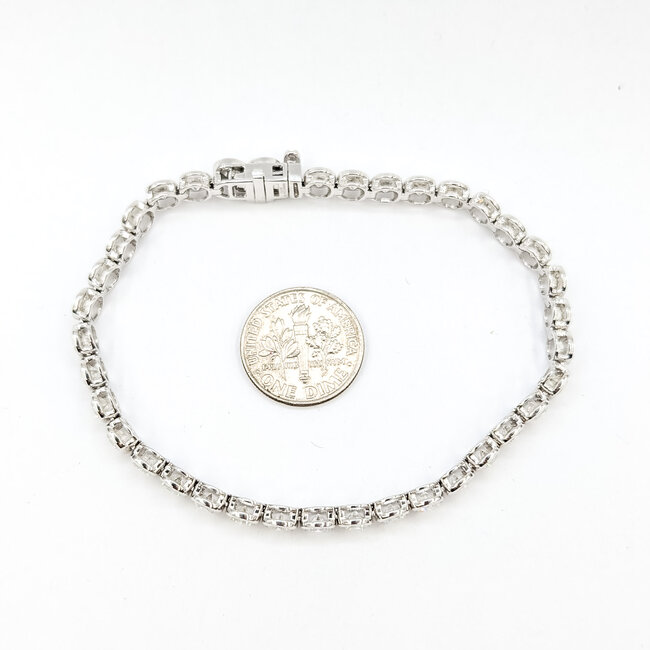 Bracelet Tennis 8.57ctw Round Diamonds 14kw 4.7mm 7.25" 10.5g 225110125