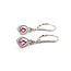 Earrings Lever Back Dangle 0.35ctw Round Diamonds 0.72ctw Pink Sapphire 14kw 1.25x.3" 2.77g 225110138