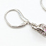 Earrings Lever Back Dangle 0.35ctw Round Diamonds 0.72ctw Pink Sapphire 14kw 1.25x.3" 2.77g 225110138