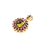 Pendant Floral Cluster 4.5ct Citrine 1.2ctw Tourmaline 14ky 28.5mm x 20.35mm 6.1g 225110038