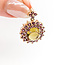 Pendant Floral Cluster 4.5ct Citrine 1.2ctw Tourmaline 14ky 28.5mm x 20.35mm 6.1g 225110038