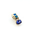 Pendant Slide .15ctw Round Diamonds 2.00ct Violet Tanzanite 3.25x3.25mm Dublet Opal 14ky 22x10mm 5.97g 225120005
