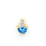 Pendant Geometric 0.08ctw Round Diamonds 4.6ct Blue Topaz 14ky 21.75mm x 15.55mm 4.6g 225110040
