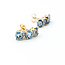 Earrings Stud 3-Stone .04ctw Round Diamonds 2.00ctw London Blue Topaz 14ky 16x6mm 3.43g 125110143