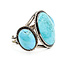 Bracelet Cuff 3-Stone Turquoise 925 1.75" 6.5" 52.32g 225120022