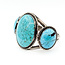 Bracelet Cuff 3-Stone Turquoise 925 1.75" 6.5" 52.32g 225120022