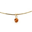 Pendant Drop 0.22ctw Round Diamonds 1.2ct Spessartine Garnet 14ky 17.5mm x 6mm 16" 8.6g 225110042