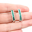 Earrings Lever Back 0.43ctw Round Diamonds 1.13ctw Emerald 14kw .8x.2" 5.54g 225110140