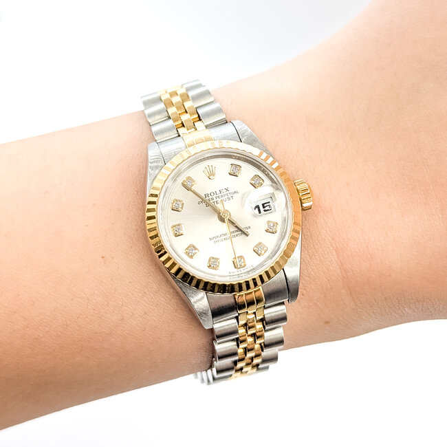 Watch Rolex Oyster Perpectual Datejust Yr. 2004 79173 26mm 18kt Yellow Gold & Stainless 7.5" Box & Papers 125126010