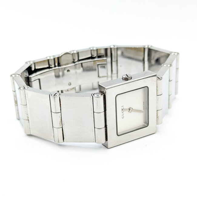 Watch Gucci 600J Square 25mm Stainless Steel 7.5" Watch Only 125126015