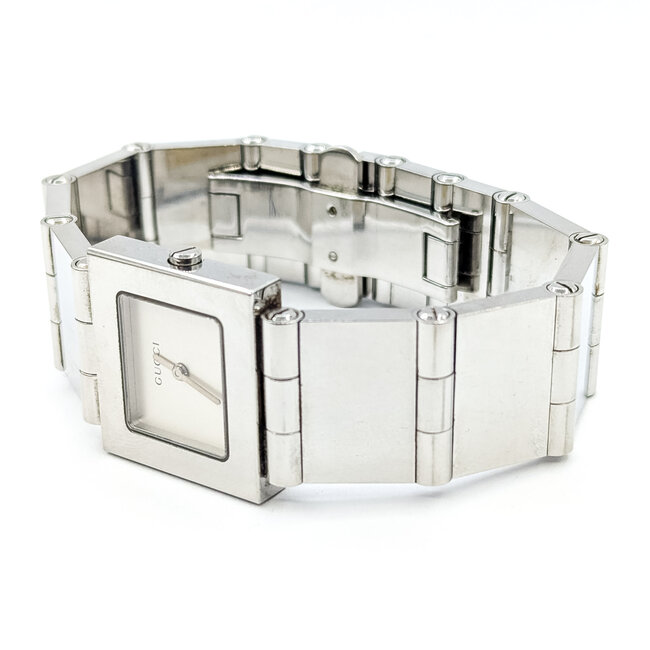 Watch Gucci 600J Square 25mm Stainless Steel 7.5" Watch Only 125126015