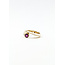 Ring Shark Fin .12ctw Round Diamonds .25ct Ruby 14ky Sz6.5 6.8g 125120010