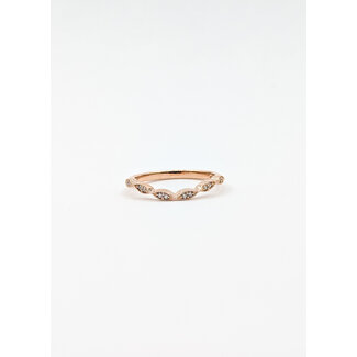 Ring Bridal Migrain .06ctw Round Diamonds 14kr 1.7mm Sz6 1.7g 125120043