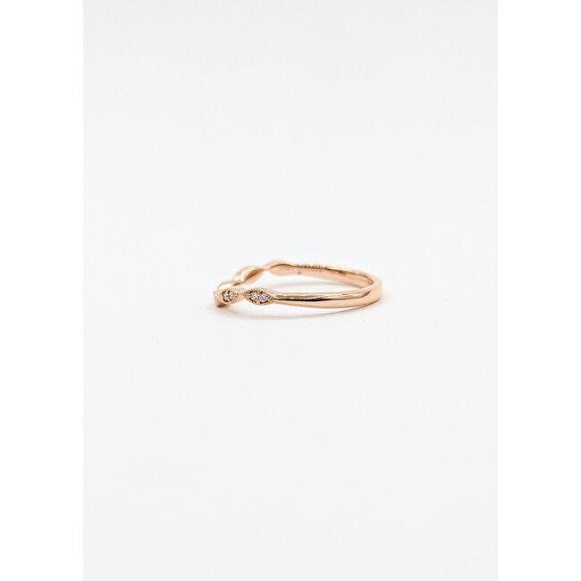 Ring Bridal Migrain .06ctw Round Diamonds 14kr 1.7mm Sz6 1.7g 125120043