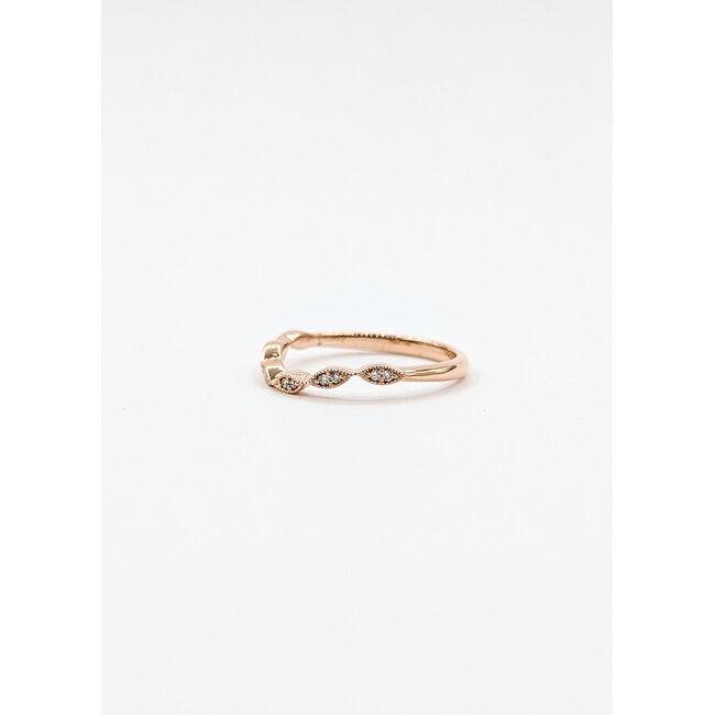 Ring Bridal Migrain .06ctw Round Diamonds 14kr 1.7mm Sz6 1.7g 125120043