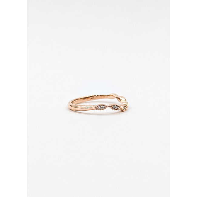 Ring Bridal Migrain .06ctw Round Diamonds 14kr 1.7mm Sz6 1.7g 125120043