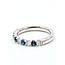 Ring Bridal .35ctw Round Diamonds .35ctw Teal Blue Sapphire 14kw 2.75mm Sz6.25 3.8g 125120078