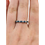 Ring Bridal .35ctw Round Diamonds .35ctw Teal Blue Sapphire 14kw 2.75mm Sz6.25 3.8g 125120078