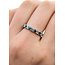 Ring Bridal .35ctw Round Diamonds .35ctw Teal Blue Sapphire 14kw 2.75mm Sz6.25 3.8g 125120078