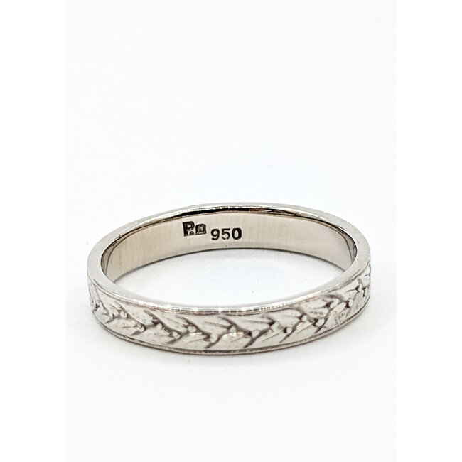 Ring Wheat Design 950pt 3.4mm Sz7 4.47g 125122002