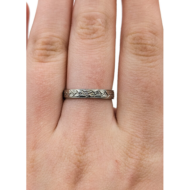 Ring Wheat Design 950pt 3.4mm Sz7 4.47g 125122002