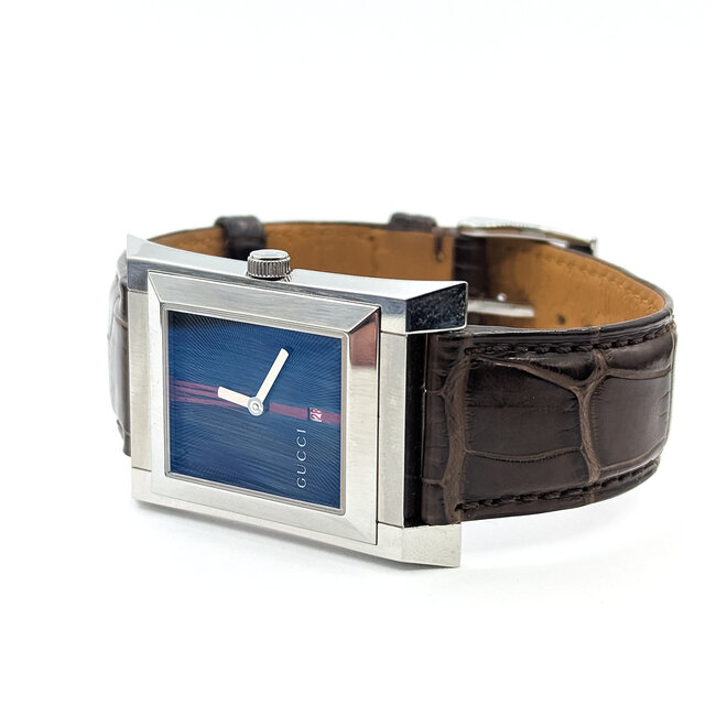 Watch Gucci 111m Swiss 42.2x28mm Stainless Steel 8" Box 125126013