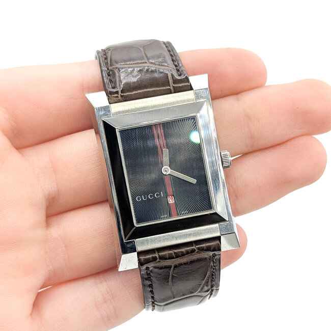 Watch Gucci 111m Swiss 42.2x28mm Stainless Steel 8" Box 125126013